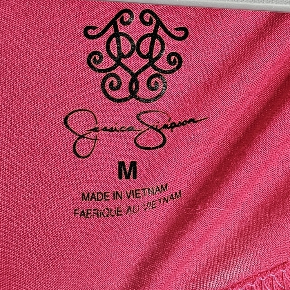 Jessica Simpson Pink Purple Blue Neon Tie Dye Tank Top Open Back Size Medium - Picture 7 of 13